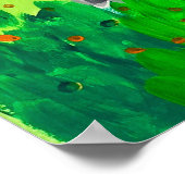 アフリカゾウの水彩画のポスター ポスター (角)