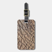 アフリカゾウの皮のクローズアップ ラゲッジタグ (正面縦)