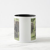 アフリカゾウの群れ, Loxodonta africana, 2 マグカップ (中央)