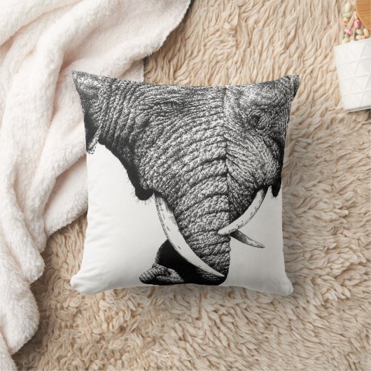 アフリカゾウの装飾用クッション クッション (ブランケット)