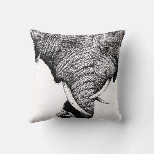 アフリカゾウの装飾用クッション クッション (裏面)