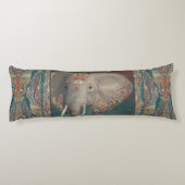 アフリカゾウインド民族部族ボホティール（緑がかった色） ボディピロー (裏面)