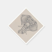 アフリカゾウテーマディナーパーティー スタンダードカクテルナプキン (角)