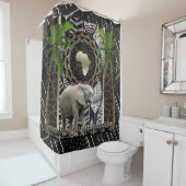 アフリカゾウ散歩 シャワーカーテン (インサイチュ)