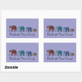 アフリカゾウ散歩 ラウンドシール (シート)