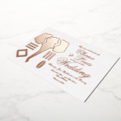 アフリカゾウ結婚マーキングプレス 箔招待状 (回転した状態)