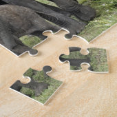 アフリカゾウ群, Loxodonta africana, 2 ジグソーパズル (側面)