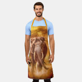 アフリカゾウ貴族 エプロン (着用した状態)