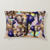アフリカゾウ超現実ポートレート アクセントクッション (裏面)