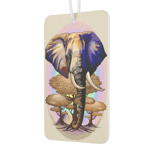 アフリカゾウ超現実ポートレート カーエアーフレッシュナー (左)