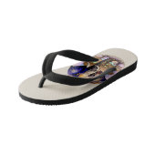 アフリカゾウ超現実ポートレート キッズビーチサンダル (アングル)