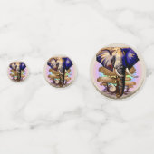 アフリカゾウ超現実ポートレート コンフェッティ (正面)