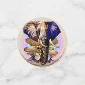 アフリカゾウ超現実ポートレート コンフェッティ (スモール正面)