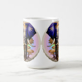 アフリカゾウ超現実ポートレート コーヒーマグカップ (中央)