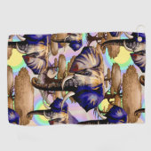 アフリカゾウ超現実ポートレート ゴルフタオル (横)