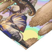 アフリカゾウ超現実ポートレート ショートテーブルランナー (コーナー)