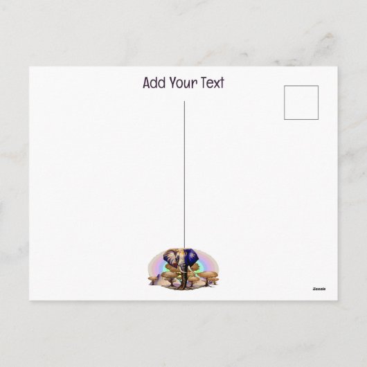 アフリカゾウ超現実ポートレート シーズンポストカード (裏面)