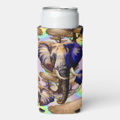 アフリカゾウ超現実ポートレート スリム缶クーラー (Seltzer正面)