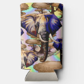 アフリカゾウ超現実ポートレート スリム缶クーラー (裏面)