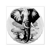 アフリカゾウ超現実ポートレート セルフインキングスタンプ (デザイン)