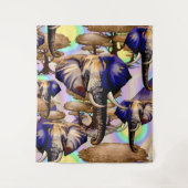 アフリカゾウ超現実ポートレート タペストリー (正面)