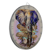 アフリカゾウ超現実ポートレート ダーツボード (正面左)