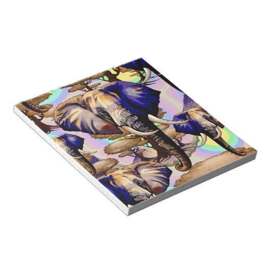 アフリカゾウ超現実ポートレート ノートパッド (アングル)