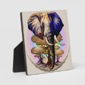 アフリカゾウ超現実ポートレート フォトプラーク (正面)