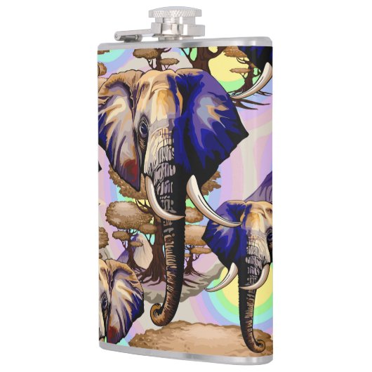 アフリカゾウ超現実ポートレート フラスク (左)