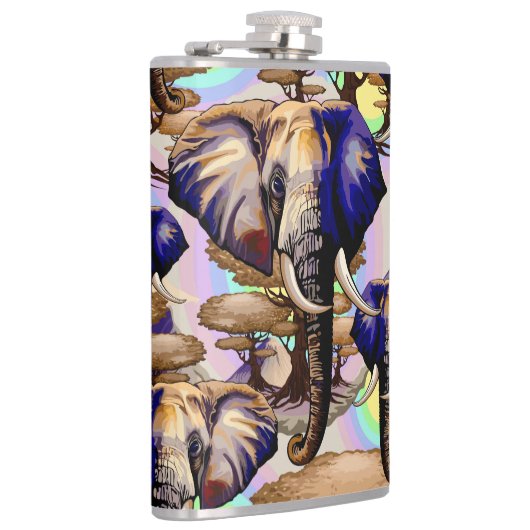 アフリカゾウ超現実ポートレート フラスク (右)