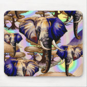 アフリカゾウ超現実ポートレート マウスパッド (正面)
