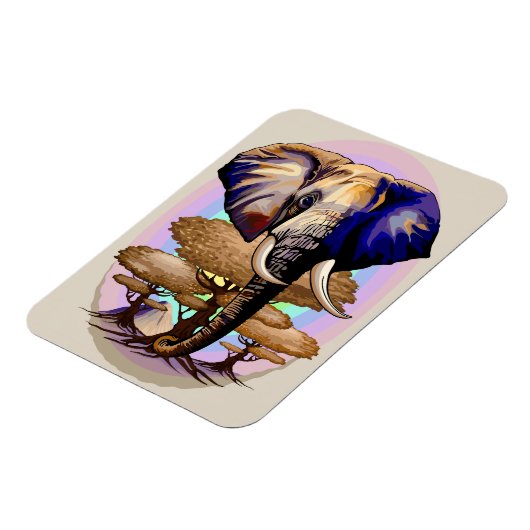 アフリカゾウ超現実ポートレート マグネット (左側)