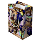 アフリカゾウ超現実ポートレート ミディアムペーパーバッグ (裏面アングル)