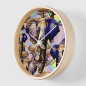 アフリカゾウ超現実ポートレート 壁時計 (傾斜)