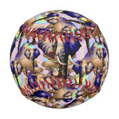 アフリカゾウ超現実ポートレート 野球ボール (正面)