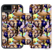 アフリカゾウ超現実ポートレート INCIPIO iPhoneウォレットケース (フォリオ Open)