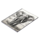 アフリカゾウ鉛筆スケッチ ノートブック (左側)