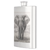 アフリカゾウ鉛筆スケッチ フラスク (左)