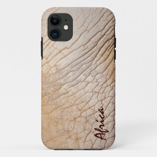 アフリカゾウ隠しレザーフェイクの電話ケース Case-Mate iPhoneケース (裏面)