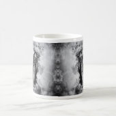 アフリカゾウ黒と白の水色 コーヒーマグカップ (中央)