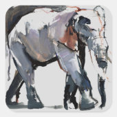 アフリカゾウ2012 スクエアシール (正面)