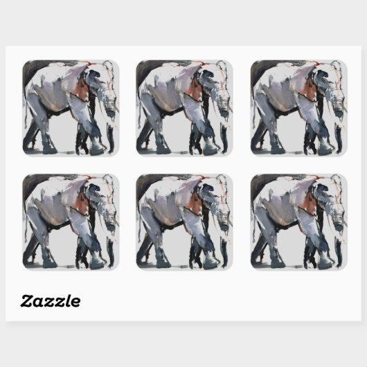 アフリカゾウ2012 スクエアシール (シート)