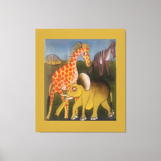 アフリカゾウ キャンバスプリント (正面)