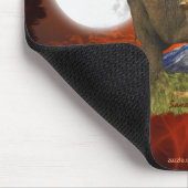 アフリカゾウ&サバンナムーンアートデザイン マウスパッド (コーナー)