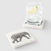 アフリカゾウ ストーンコースター (横)