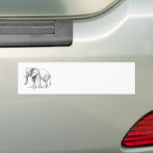 アフリカゾウ バンパーステッカー (車上)