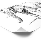 アフリカゾウ フォトプリント            (角)