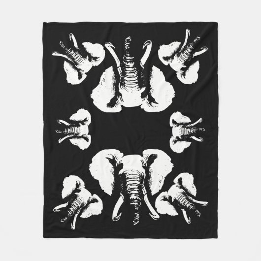 アフリカゾウ フリースブランケット (正面)