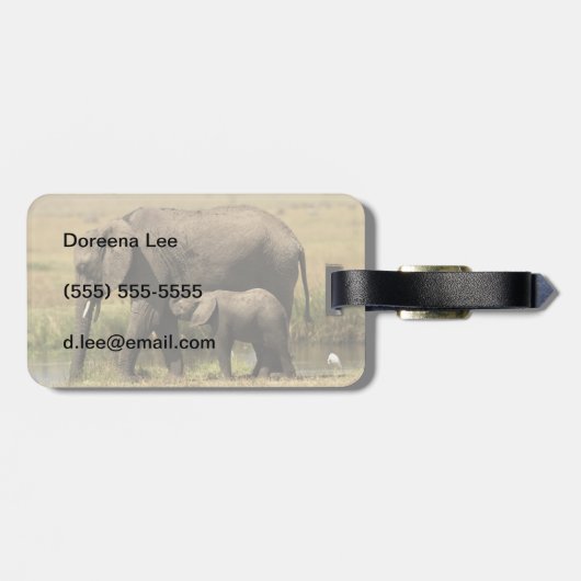 アフリカゾウ ラゲッジタグ (裏面横)