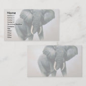 アフリカゾウ 名刺 (正面/裏面)